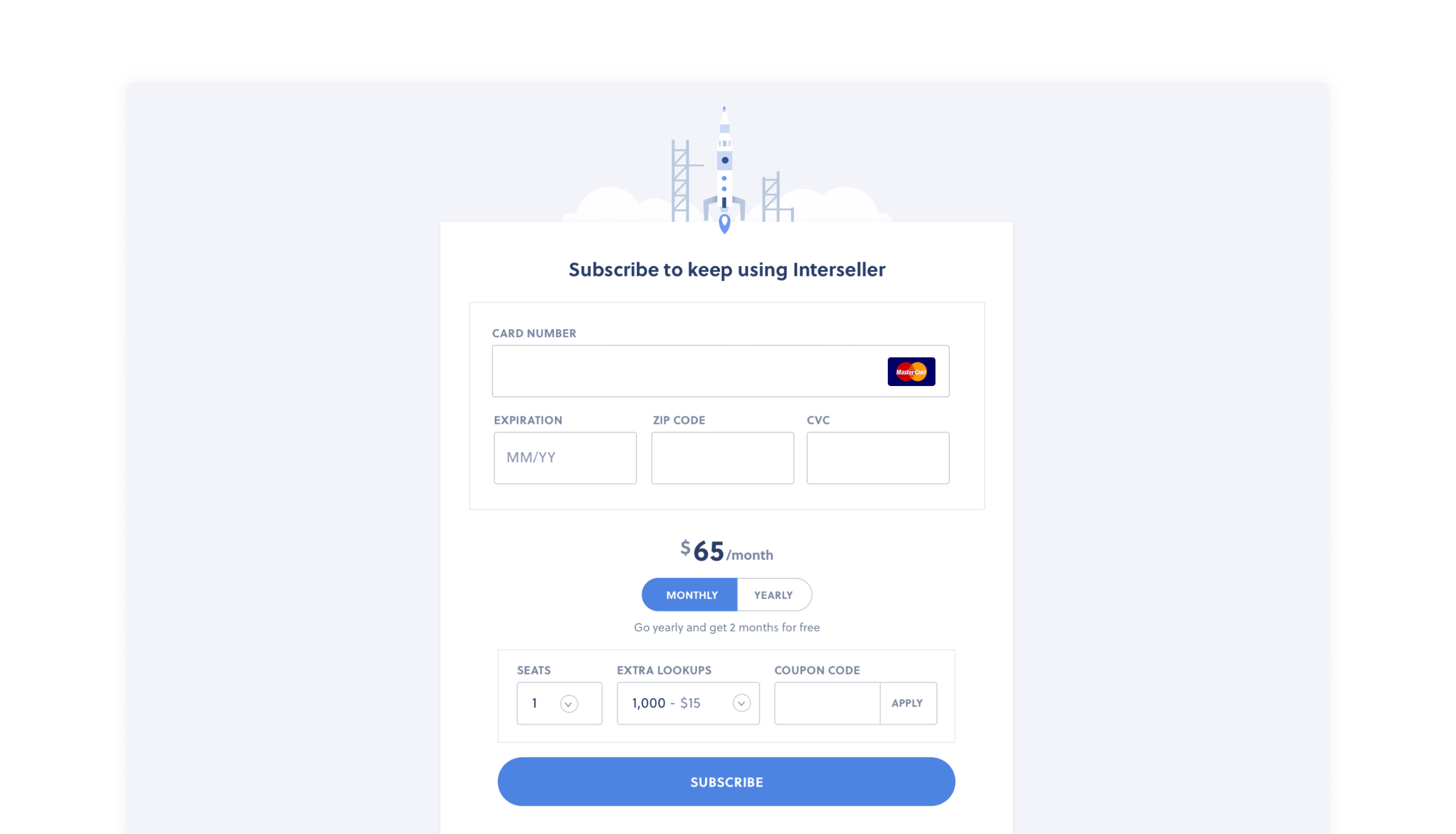 Interseller - dashboard design