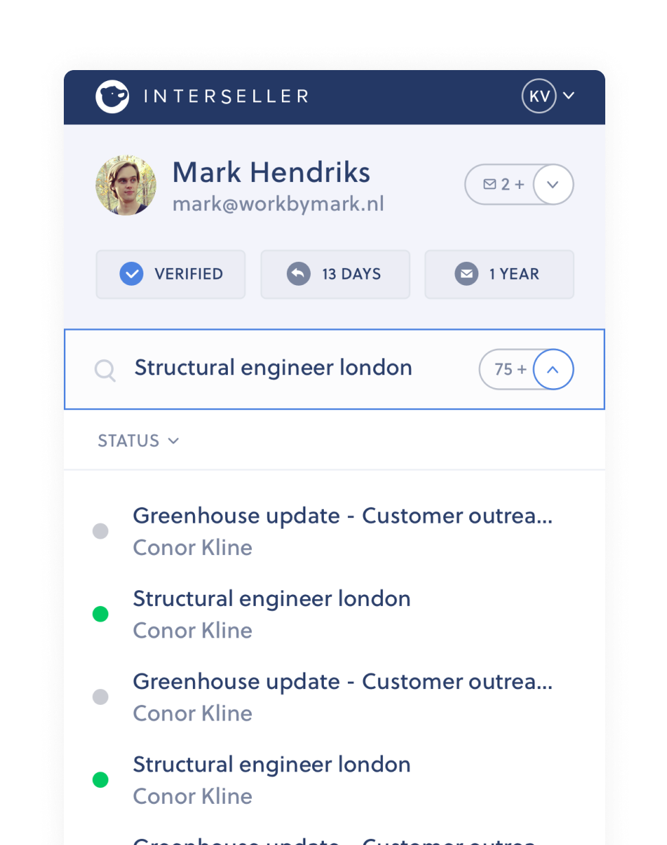 Interseller - chrome extension